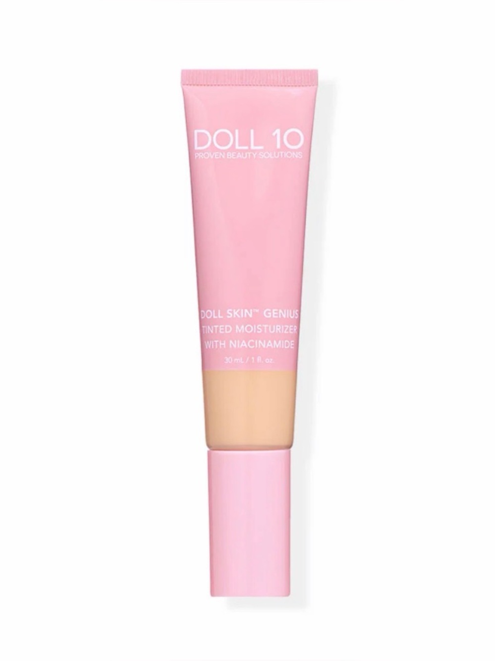 DOLL 10 Tinted Moisturizer with Plant Based Collagen and Niacinamide in Shade 1